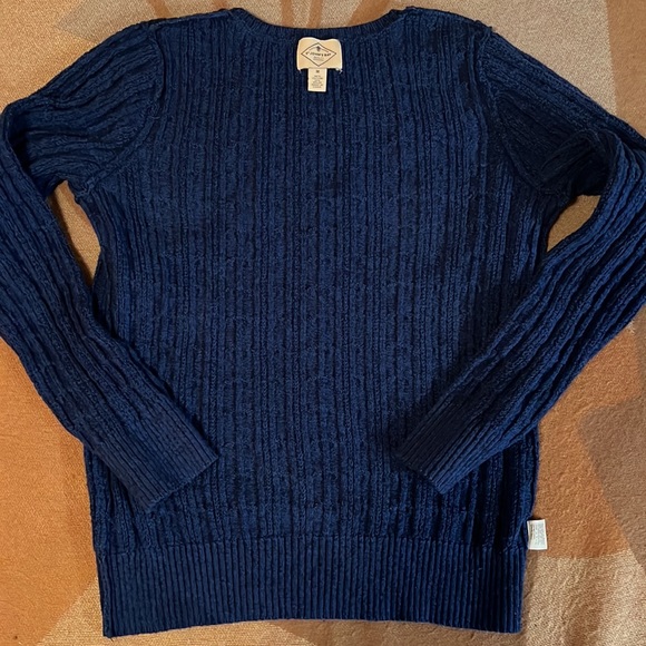 EUC Blue St. John's Bay Crew Neck Cable-Knit Pullover Sweater, M - Picture 8 of 13